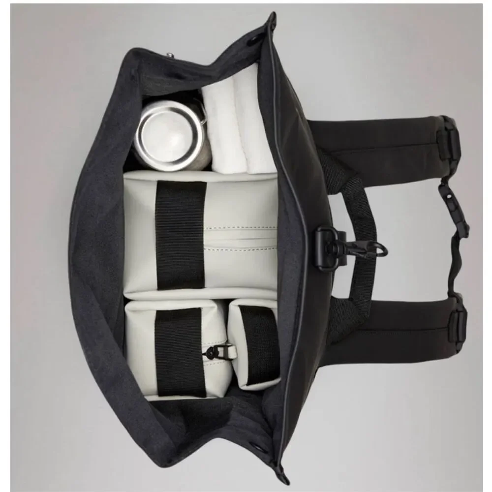 Rains Rolltop Rucksack Backpack in Metallic Grey NWT